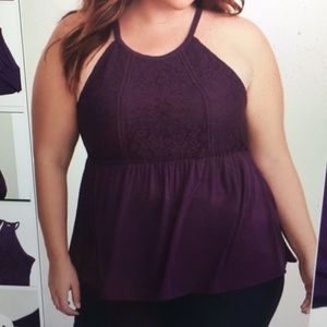 Torrid size 6 lace babydoll tank with empire waist